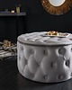 pufy do siedzenia Pufa puf ze schowkiem Barock Chesterfield aksamitna szara 75cm 1