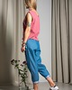 spodnie materiałowe damskie Spodnie Jeansowe Różowe 3