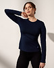 bluzki z długim rękawem damskie Longsleeve do jogi ENERGY - midnight blue l 1