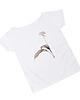t-shirt damskie Botaniczna Biała oversize 1
