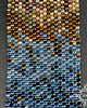 bransoletki ze szkła Blue Ombre, wyplatana bransoleta, beading 6