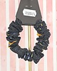 gumki do włosów S wąska gumka do włosów jedwab naturalny scrunchie grafitowa niemal czarna 2