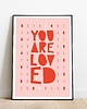 grafiki i ilustracje "You Are Loved"  plakat typograficzny 3