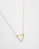 złote naszyjniki 16k Gold Plated Triangle Necklace 4