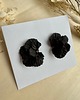 kolczyki z masy plastycznej Kolczyki Black Petals 2
