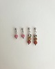 kolczyki z kamieniami Kolczyki MINI zestaw  rodonit, jaspis czerwony, jaspis obrazkowy, jadeit 1