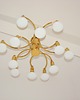lampy wiszące Mosiężny żyrandol Helestra vintage 8