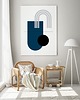 plakaty Plakat Blue Geo 2
