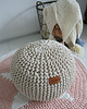 pufy do siedzenia Pufa ecru bawełniana okrągła handmade 4