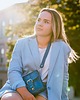torebki mini Skórzana torebka etui na telefon niebieska - Pheobe 6