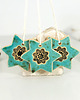 ozdoby choinkowe Turkusowe gwiazdki choinkowe - ozdoby ceramiczne 5