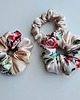gumki do włosów Różany ogród - zestaw jedwabnych scrunchie 1