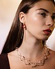 kolczyki szklane Szklane koralowe kolczyki Echo "Coral" 3