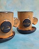 filiżanki Dwie ręcznie robione eramiczne filizanki do espresso 1