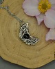 wisiory Wisiorek księżyc obsydian złocisty wire wrapping 2