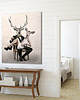 obrazy OBRAZ NA PŁÓTNIE -  60x80cm marriage deer 1