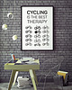 plakaty Plakat z rowerem. Cycling is the best therapy 1