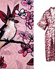 sukienki midi damskie KIMONO długie/ sukienka kopertowa w kwiaty różowa, autorski wzór 100%wiskoza 3
