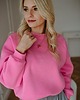 bluza bez kaptura damska Bluza Basic oversize różowa 7