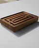 mydelniczki Mydelniczka drewniana teakowa 15x10 cm odpływowa do łazienki prysznica 7