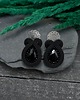 kolczyki soutache Kolczyki sutasz czarne sztyfty małe codzienne Ella z kryształkami 2