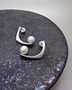 kolczyki srebrne PEARL / satin silver earrings with white pearl 8