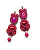 kolczyki soutache Duże kolczyki w kolorze fuksji 1