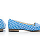 baleriny damskie SKÓRZANE BALERINKI ZAPATO 025 NIEBIESKIE KWADARTY 1