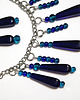 komplet biżuterii Komplet - Granatowy, turkusowy - naszyjnik, kolczyki 2