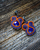 kolczyki soutache Granatowo-pomarańczowe kolczyki soutache 1