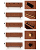 komody i szafki Komoda sideboard T-S08 4 pary drzwi 3