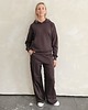 komplety damskie Aba komplet oversized kangurka i szerokie spodnie wide leg Chocolate 1