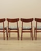 krzesła Komplet czterech krzeseł tekowych, duński design, lata 70, produkcja: Dania 8