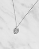 srebrne naszyjniki Rhodium Plated Monstera Necklace 2
