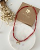 chokery Choker z koralu z półksiężycem 2