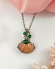 wisiory Naszyjnik Dynia Jadeit stal chirurgiczna wisiorek handmade wirewrapping 2