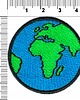 naszywki na ubrania Naszywka naprasowanka ZIEMIA termoprzylepna haft dla dzieci 4,6cm 1