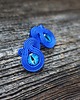kolczyki soutache Kobaltowe oczka - kolczyki soutache 3