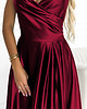 sukienki maxi damskie 299-13 CHIARA elegancka maxi satynowa suknia na ramiączkach - bordowa 7
