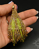 kolczyki szklane Levantas, brązowozielone "indiańskie" kolczyki, beading 3