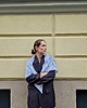 ubrania różne Biała koronkowa chusta z firanki w kwiaty duża 2
