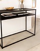 biurka Konsola toaletka minimalistyczna Dura czarna metalowa 100cm 1