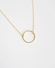 złote naszyjniki 16k Gold Plated Circle Necklace 7