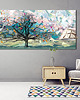 obrazy Obraz na płotnie pejzaż, origami, drzewo- 150x60 2