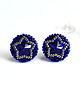kolczyki swarovski Majestic Blue II, kolczyki z kryształami Swarovskiego, beading 1