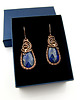 kolczyki wire wrapping Kolczyki z lapis lazuli 2
