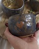 kubki Kubek ceramiczny ręcznie robiony z serduszkiem złoto- brązowy 300 ml 4