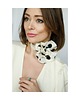 chokery Jedwabny choker w groszki 2