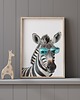 obrazy i plakaty do pokoju dziecięcego Plakat Zebra w okularach P334 2