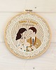 Ślub - inne Personalizowana pamiątka ślubna, haft ślubny/ rocznicowy w tamborku 6